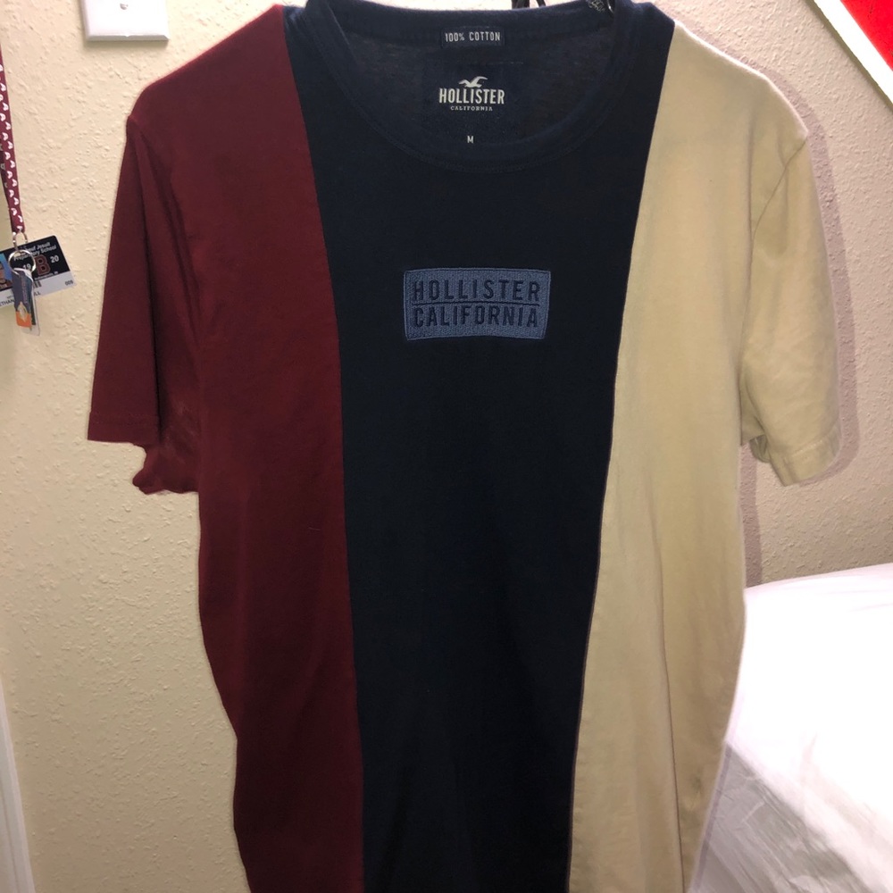 hollister color block tee